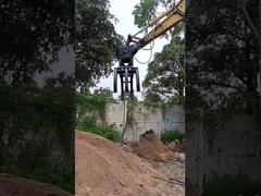 เครื่องขุดกวางลิน พร้อมเครื่องจับหิน/ไม้