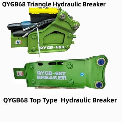 QYGB68 ประเภทสูงสุด / สามเหลี่ยม ไฮดรอลิก Breaker Hammer 68 Chisel ชุด 4-8 ตัน