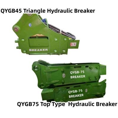 ประเภทสูงสุด / สามเหลี่ยม ไฮดรอลิก Breaker Hammer QYGB75 75 ชุด Chisel 6.0-8.0 ตัน