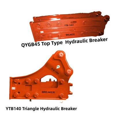 YTB140 ประเภทสูงสุด / สามเหลี่ยม ไฮดรอลิกบราคเกอร์ 140 Chisel สําหรับ 19-26 ตัน Excavator