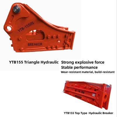 ประเภทสูงสุด / สามเหลี่ยม ไฮดรอลิก Breaker Hammer YTB155 155 Chisel สําหรับเหมืองแร่
