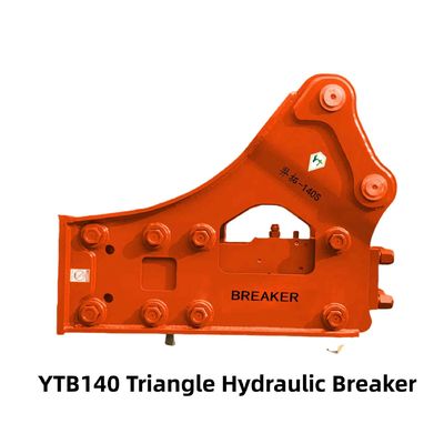 ประเภทข้าง / สามเหลี่ยม ไฮดรอลิกบราคเกอร์ YTB140S 140 Chisel สําหรับ 19-26 ตัน Excavator