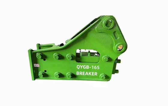 เครื่องขุดไฮดรอลิก เครื่องบดหิน QYGB165S แบบสามเหลี่ยม 165 Chisel สําหรับ 36-45 ตัน